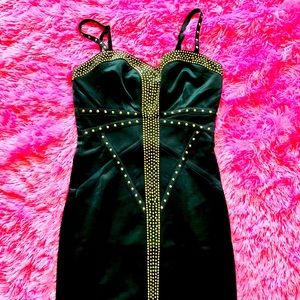 Black Studded Bodycon Dress (NWT)